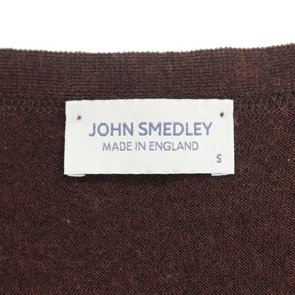 【中古】ジョンスメドレー JOHN SMEDLEY ウール ハイゲージ ニットベスト ダークボルドー【サイズS】【RED】【A/W】【状態ランクB】【メンズ】【759091】