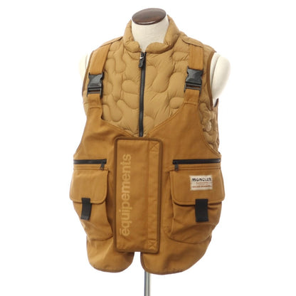 【中古】モンクレール ジーニアス MONCLER GENIUS × Salehe Bembury 2023年秋冬 SIERPINSKI GILET ダウンベスト ライトブラウン【サイズ2】【BRW】【A/W】【状態ランクA】【メンズ】【759692】 [EPD]【SA10/返品不可】
