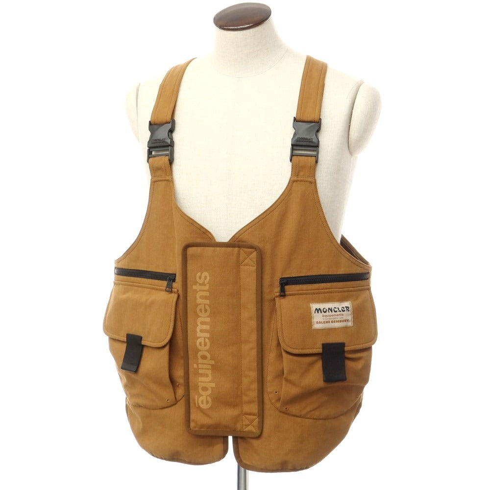 【中古】モンクレール ジーニアス MONCLER GENIUS × Salehe Bembury 2023年秋冬 SIERPINSKI GILET ダウンベスト ライトブラウン【サイズ2】【BRW】【A/W】【状態ランクA】【メンズ】【759692】 [EPD]【SA10/返品不可】