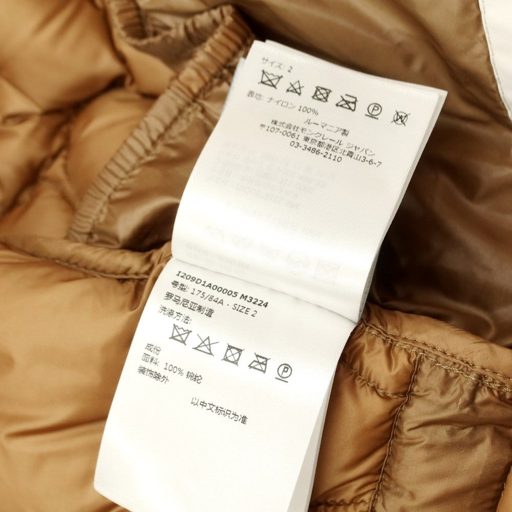 【中古】モンクレール ジーニアス MONCLER GENIUS × Salehe Bembury 2023年秋冬 SIERPINSKI GILET ダウンベスト ライトブラウン【サイズ2】【BRW】【A/W】【状態ランクA】【メンズ】【759692】 [EPD]【SA10/返品不可】