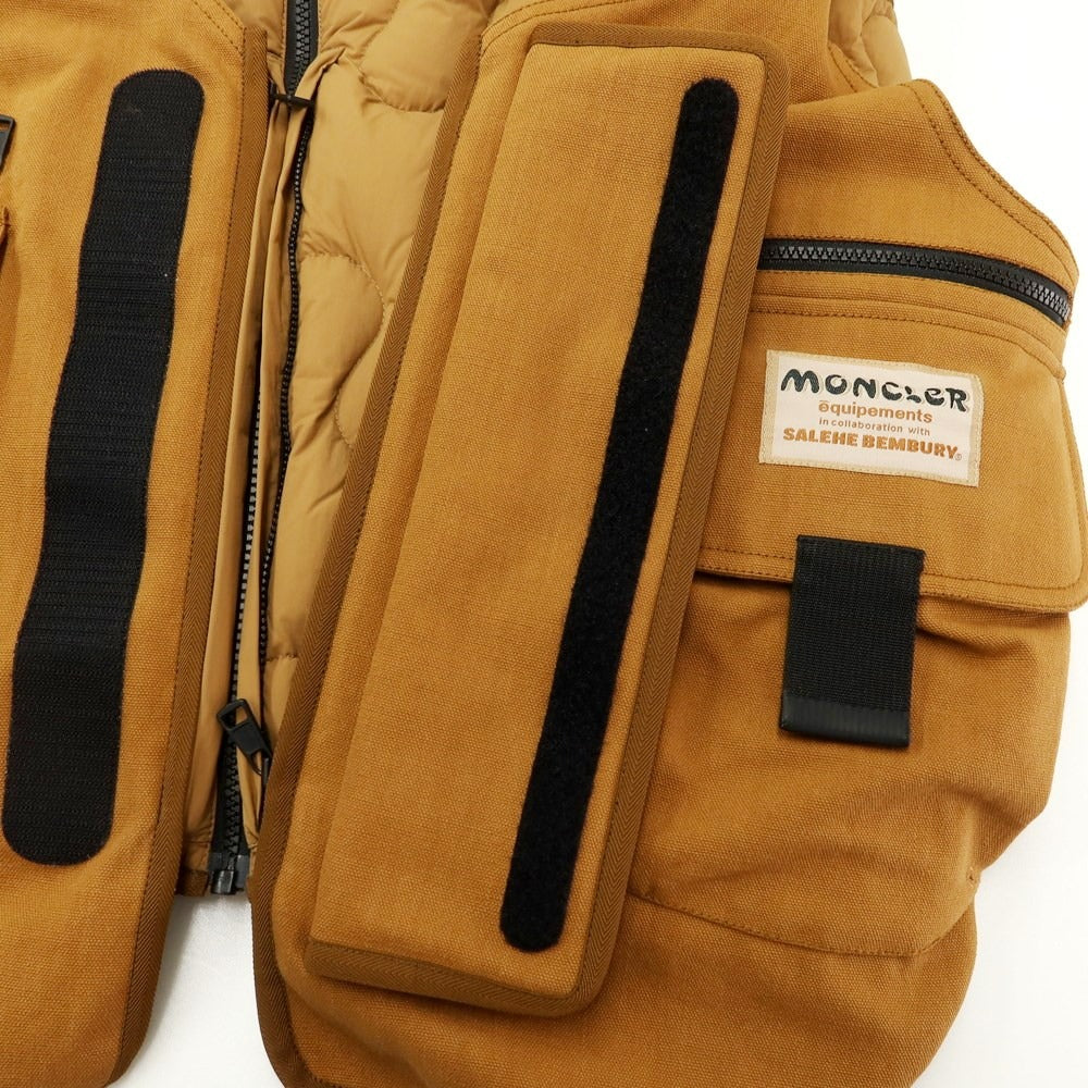 【中古】モンクレール ジーニアス MONCLER GENIUS × Salehe Bembury 2023年秋冬 SIERPINSKI GILET ダウンベスト ライトブラウン【サイズ2】【BRW】【A/W】【状態ランクA】【メンズ】【759692】 [EPD]【SA10/返品不可】