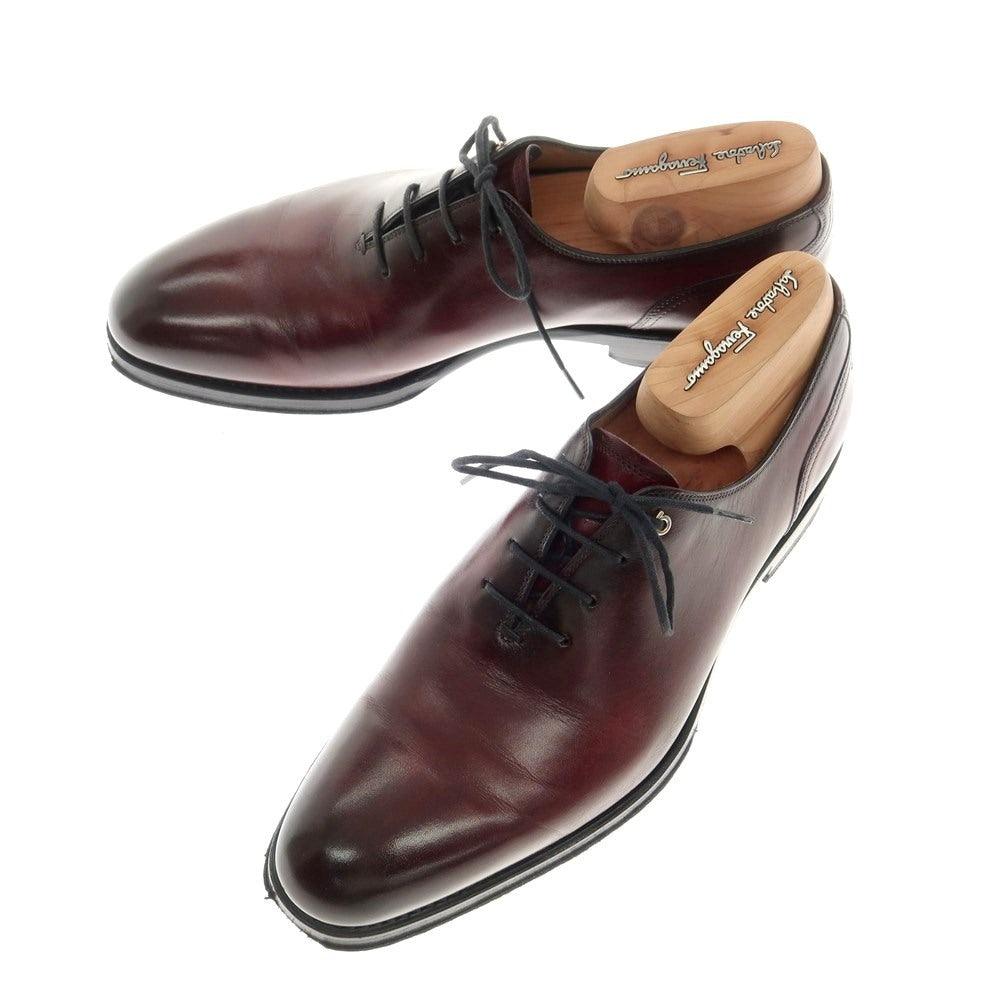 [Used] Salvatore Ferragamo TRAMEZZA Whole Cut Dress Shoes Burgundy [Order Item (7 1/2)] [Condition Rank B] [Men&