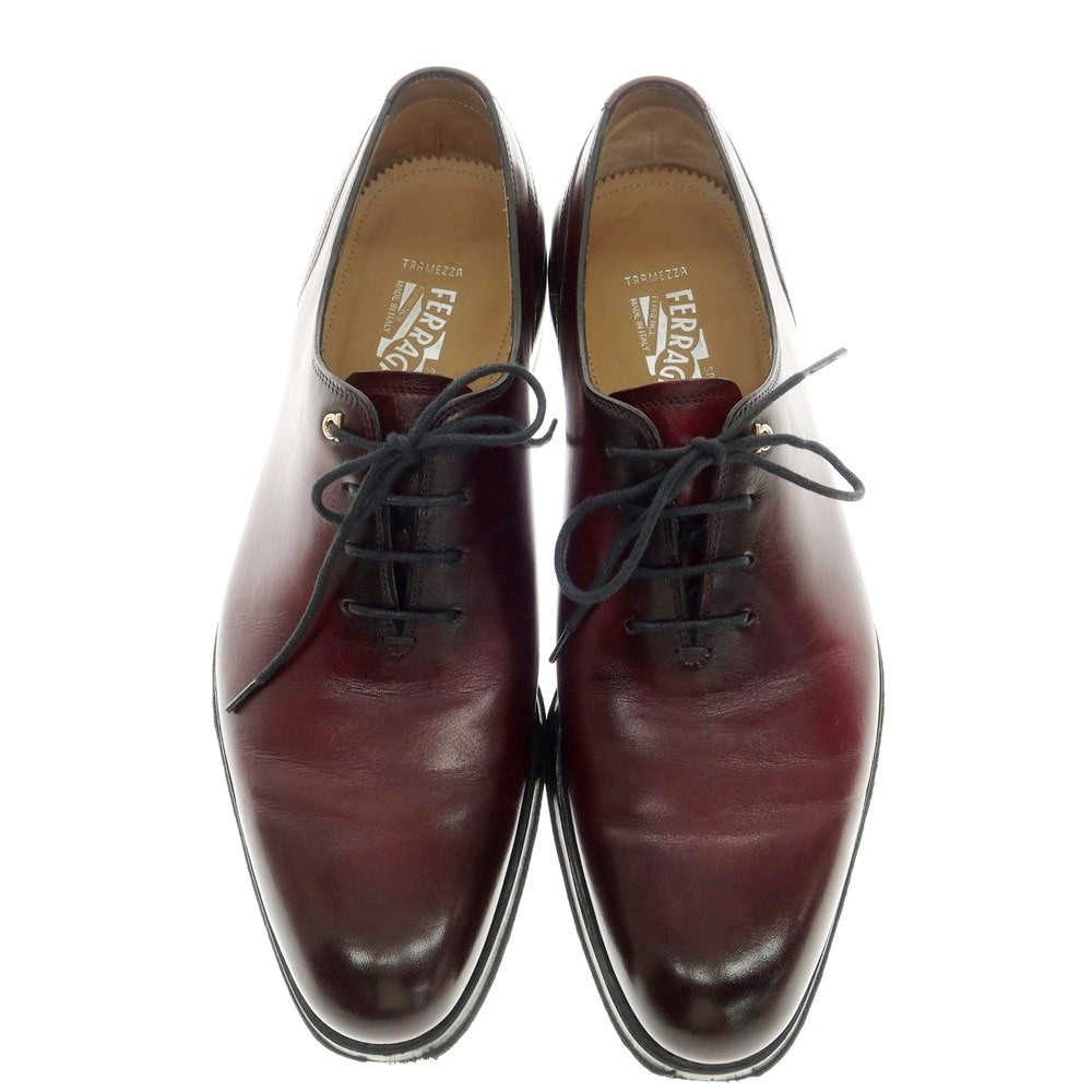 [Used] Salvatore Ferragamo TRAMEZZA Whole Cut Dress Shoes Burgundy [Order Item (7 1/2)] [Condition Rank B] [Men&