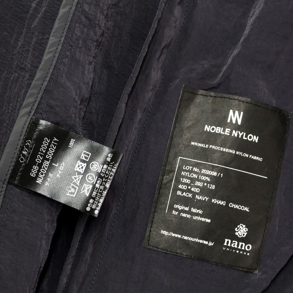 [Used] Nano Universe Nylon Zip-up Shell Jacket Charcoal [Size L] [GRY] [S/S] [Condition Rank A] [Men&