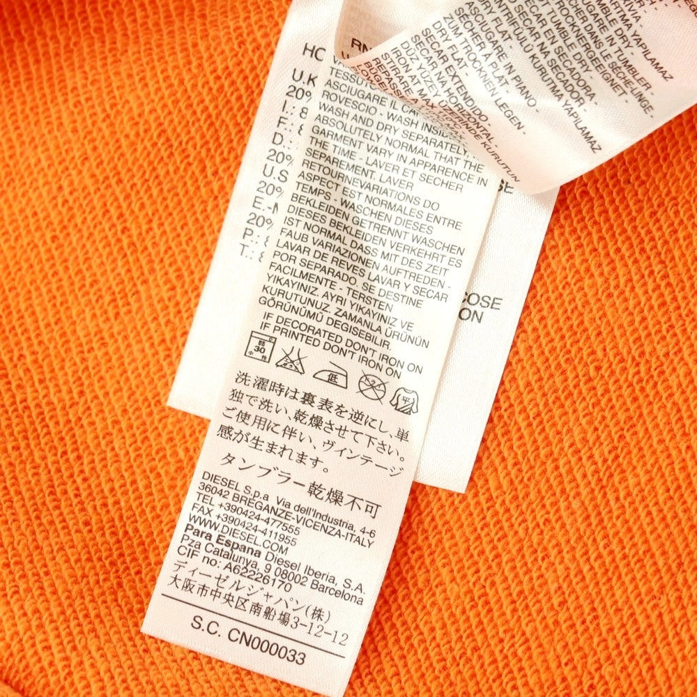 [Used] [Unused] Diesel Rayon Cotton Zip-up Hoodie Orange [M] [Condition Rank S] [Men&