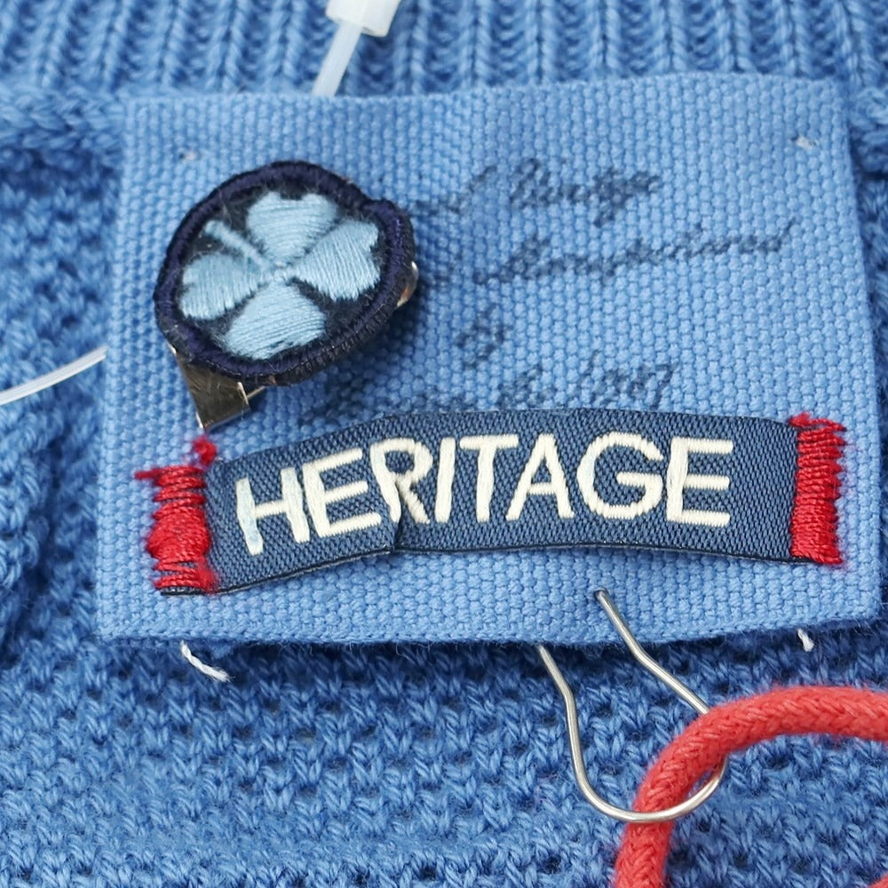 [Used] Heritage Cotton Short Sleeve Cardigan Blue [48] [Condition Rank B] ​​[Men&