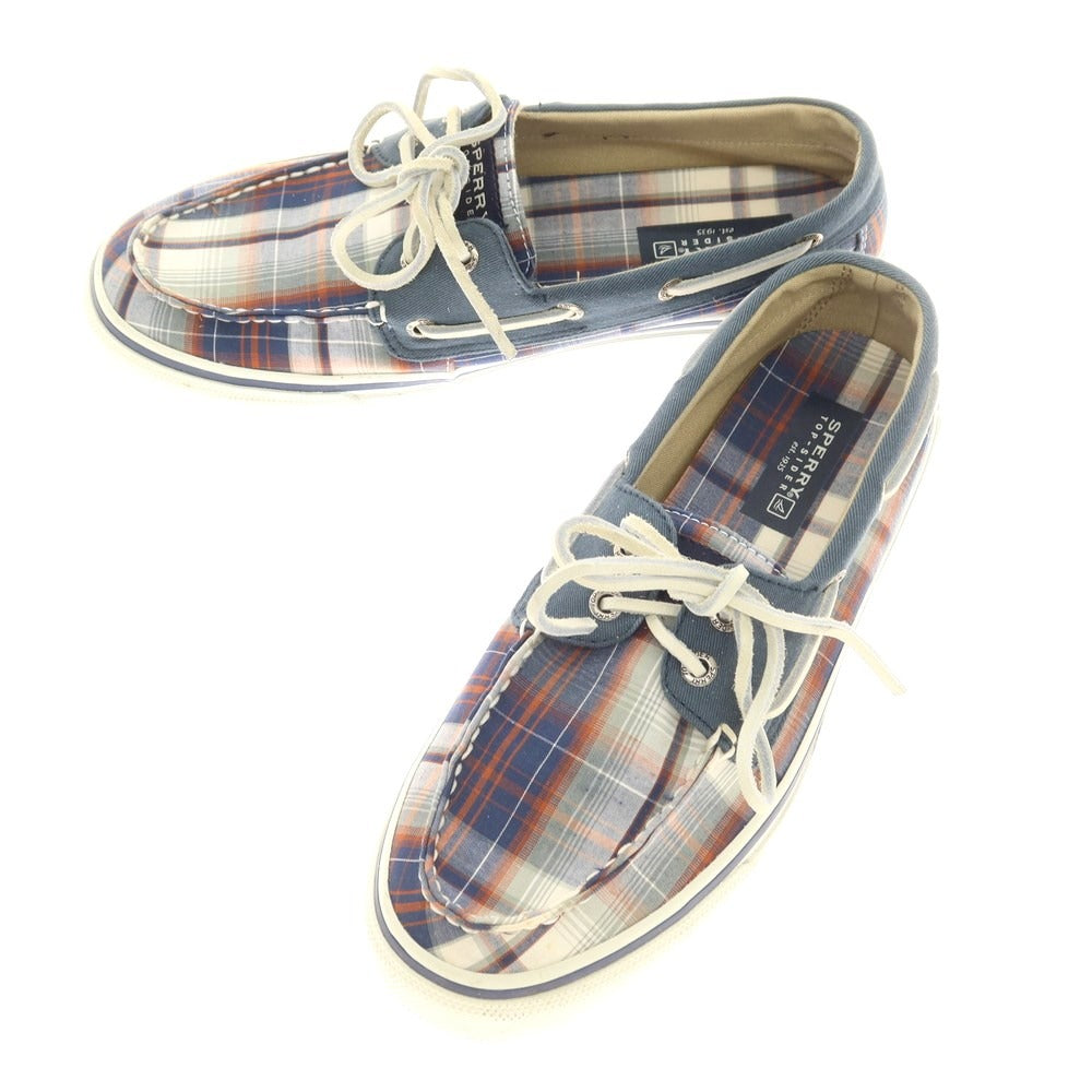 [Used] Topsider Check Deck Shoes Navy x Red [8] [Condition Rank B] [Men&