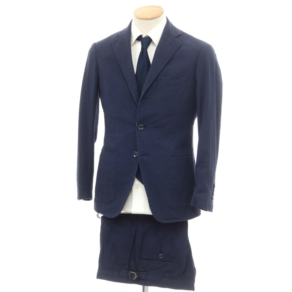 [Used] RING JACKET Cotton Soccer Set-up 3-Button Suit Navy [42] [Condition Rank C] [Men&