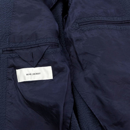 [Used] RING JACKET Cotton Soccer Set-up 3-Button Suit Navy [42] [Condition Rank C] [Men&