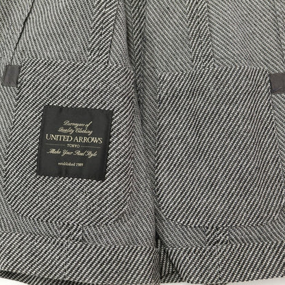 [Used] UNITED ARROWS Cotton Polyester Check Jacket Gray [42] [Condition Rank B] ​​[Men&