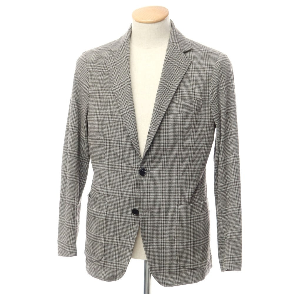 [Used] UNITED ARROWS Cotton Polyester Jersey Check Jacket Gray [44] [Condition Rank B] ​​[Men&