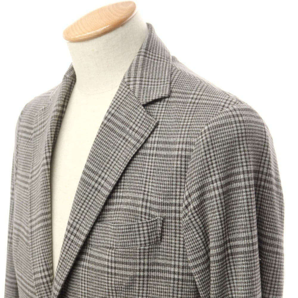 [Used] UNITED ARROWS Cotton Polyester Jersey Check Jacket Gray [44] [Condition Rank B] ​​[Men&