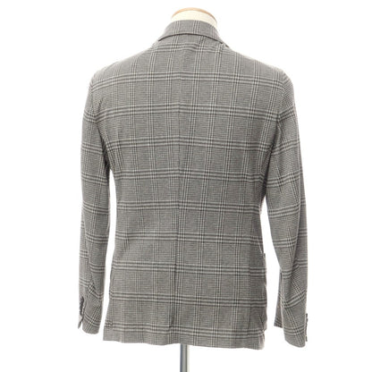 [Used] UNITED ARROWS Cotton Polyester Jersey Check Jacket Gray [44] [Condition Rank B] ​​[Men&