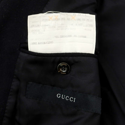 【中古】グッチ GUCCI ウール ダブルブレストコート ブラック【 44 】【 状態ランクC 】【 メンズ 】