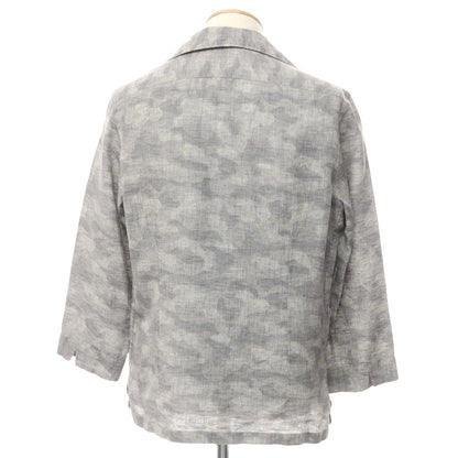 [Used] ABCL Linen Camouflage Capri Shirt, Gray [38] [Condition Rank B] [Men&