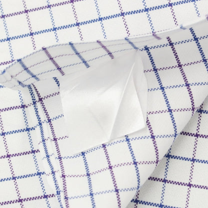 [Used] TOMORROWLAND Oxford cotton check BD short sleeve shirt White x purple [SMALL] [Condition rank B] [Men&