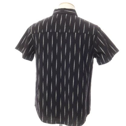 [Used] Saturdays NYC Jacquard Cotton Short Sleeve Shirt Black x White [S] [Condition Rank C] [Men&