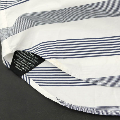 [Used] DENHAM Striped short-sleeved BD shirt, white x navy [XS] [Condition: C] [Men&