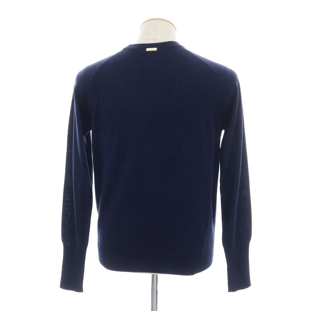 【中古】ヴェネルタ VENERTA knitwear ウール クルーネック プルオーバーニット ネイビー【サイズ2】【NVY】【A/W】【状態ランクC】【メンズ】【759090】