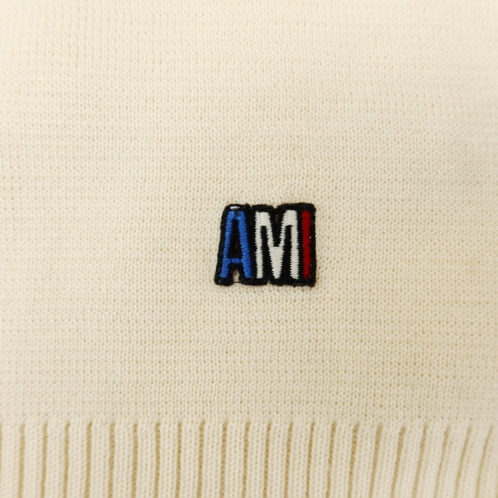 【中古】アミ アレクサンドルマテュッシ AMI Alexandre Mattiussi ウール クルーネック プルオーバーニット アイボリー【サイズM】【WHT】【A/W】【状態ランクC】【メンズ】【759090】