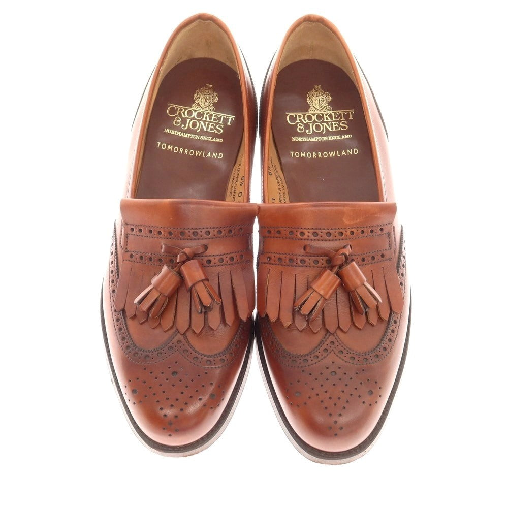 [Used] Crockett &amp;amp; Jones SLOANE Tomorrowland exclusive quilted tassel loafers, brown [6 1/2 D] [Condition Rank A] [Men&