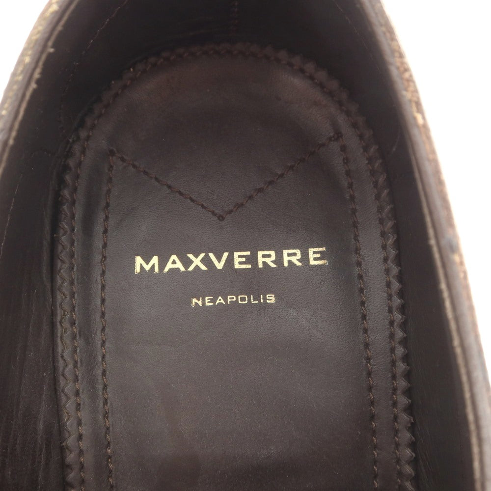 [Used] Maxwelle MAXVERRE Embossed Leather Double Monk Dress Shoes Green Brown [5] [Condition Rank B] [Men&