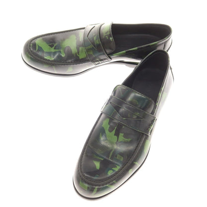 [Used] Jimmy Choo Camouflage pattern coin loafers Green x Black [40] [Condition Rank A] [Men&