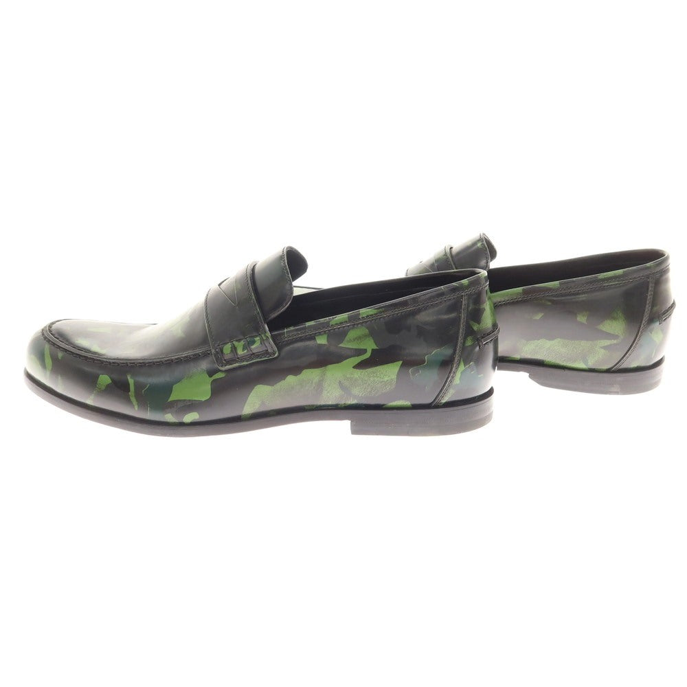 [Used] Jimmy Choo Camouflage pattern coin loafers Green x Black [40] [Condition Rank A] [Men&