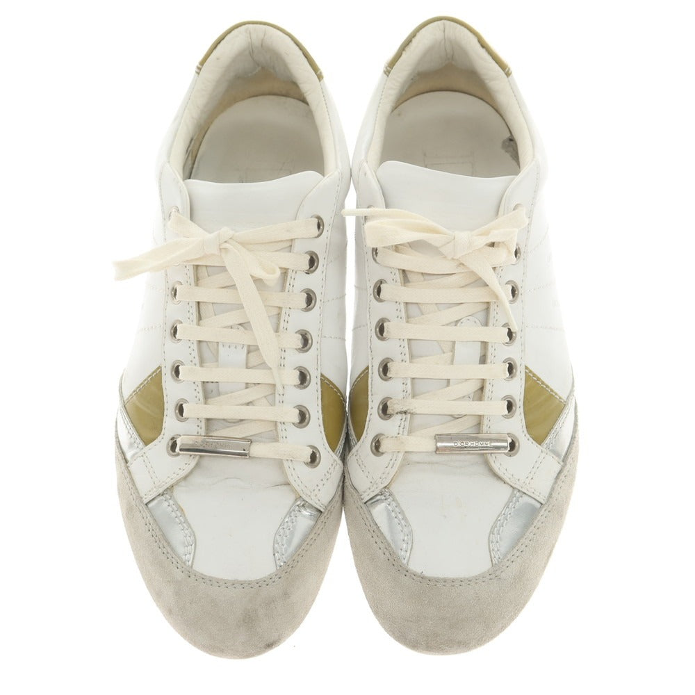 中古】ディオールオム Dior Homme レザー スニーカー ホワイト