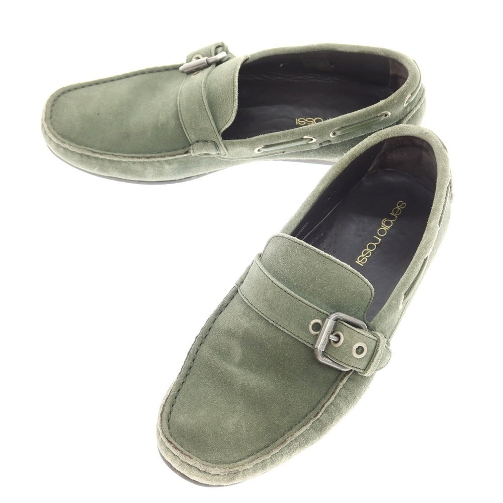 [Used] Sergio Rossi Suede Driving Shoes Green [5] [Condition Rank C] [Men&