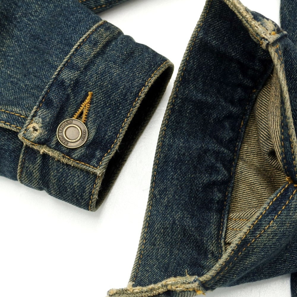 [Used] Saint Laurent Paris Cotton G-Jean Denim Jacket Navy [Size XS] [NVY] [S/S/A/W] [Condition Rank B] [Men&