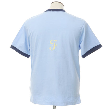 [Used] FTW Ringer short-sleeved T-shirt, light blue x navy [L] [Condition rank B] [Men&