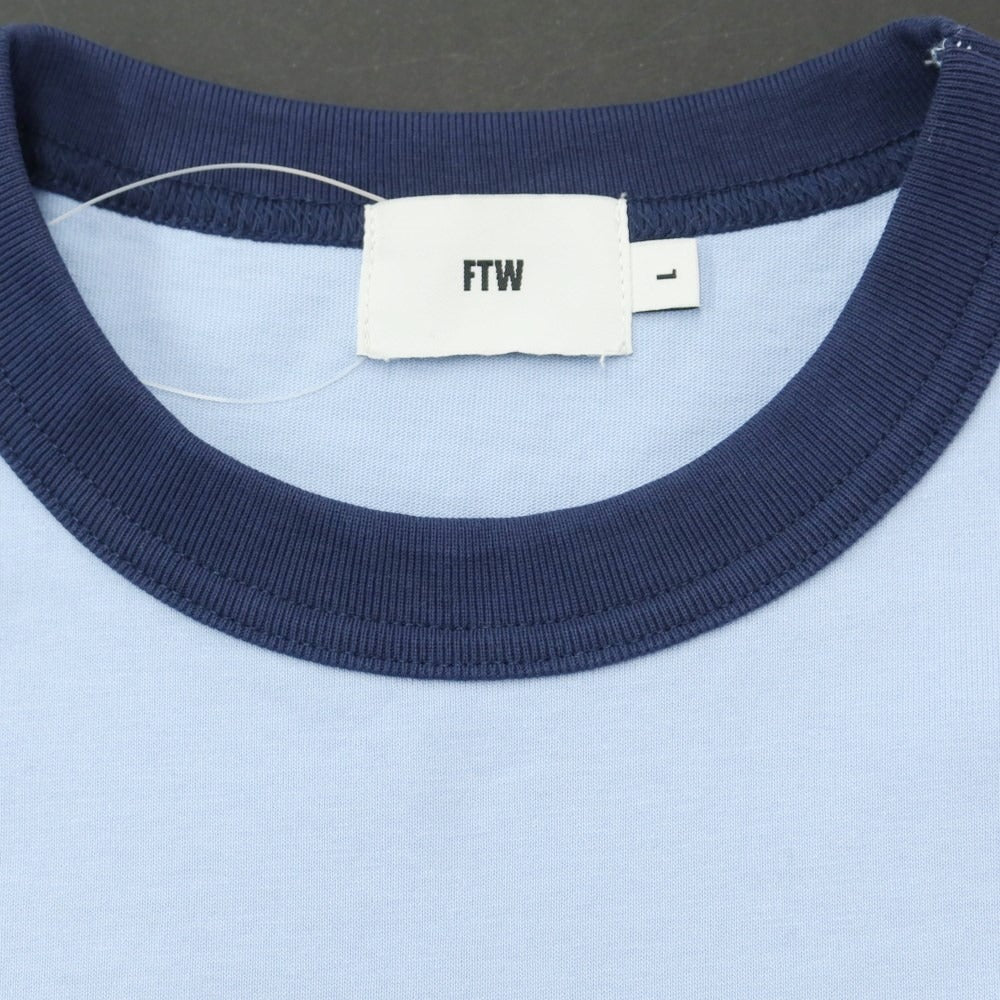 [Used] FTW Ringer short-sleeved T-shirt, light blue x navy [L] [Condition rank B] [Men&