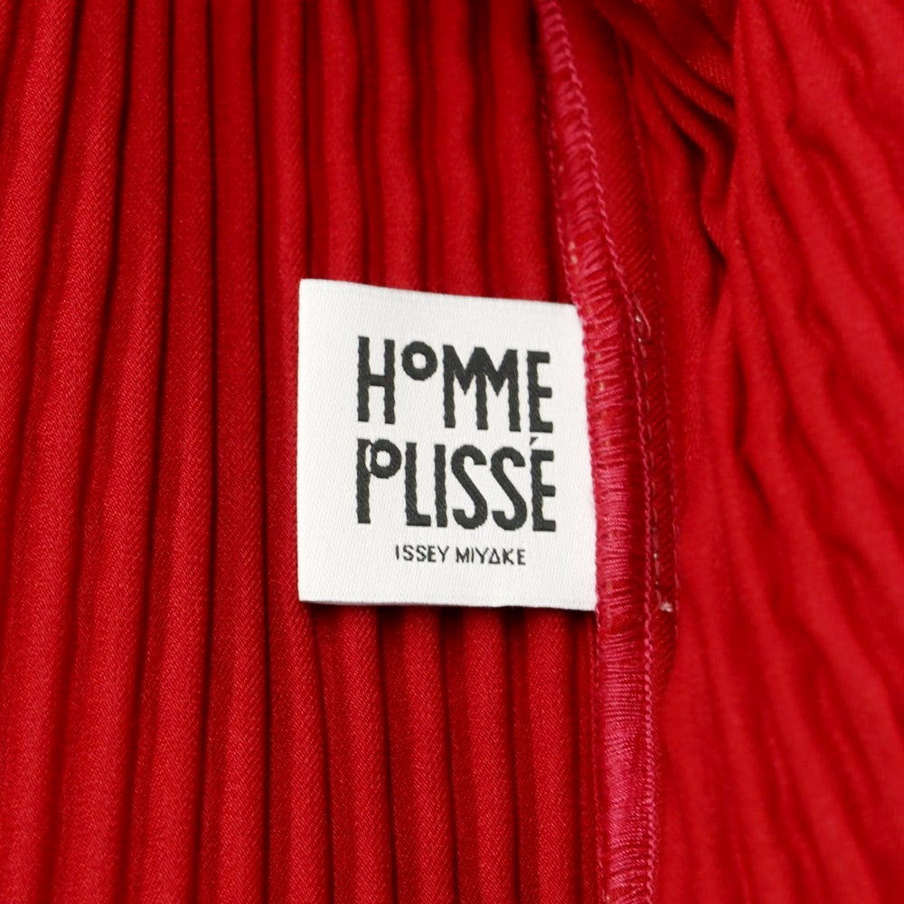 【中古】オム プリッセ イッセイミヤケ HOMME PLISSE ISSEY MIYAKE 2023年秋冬 プリーツ加工 ジャケット ダークレッド【 表記なし（Ｌ位） 】【 状態ランクA 】【 メンズ 】