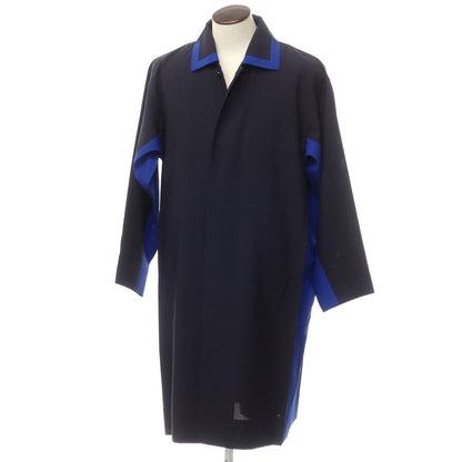 [Used] IM MEN 2023 Fall/Winter Polyester Balmac Coat Navy x Blue [No Size (L)] [Condition Rank A] [Men&