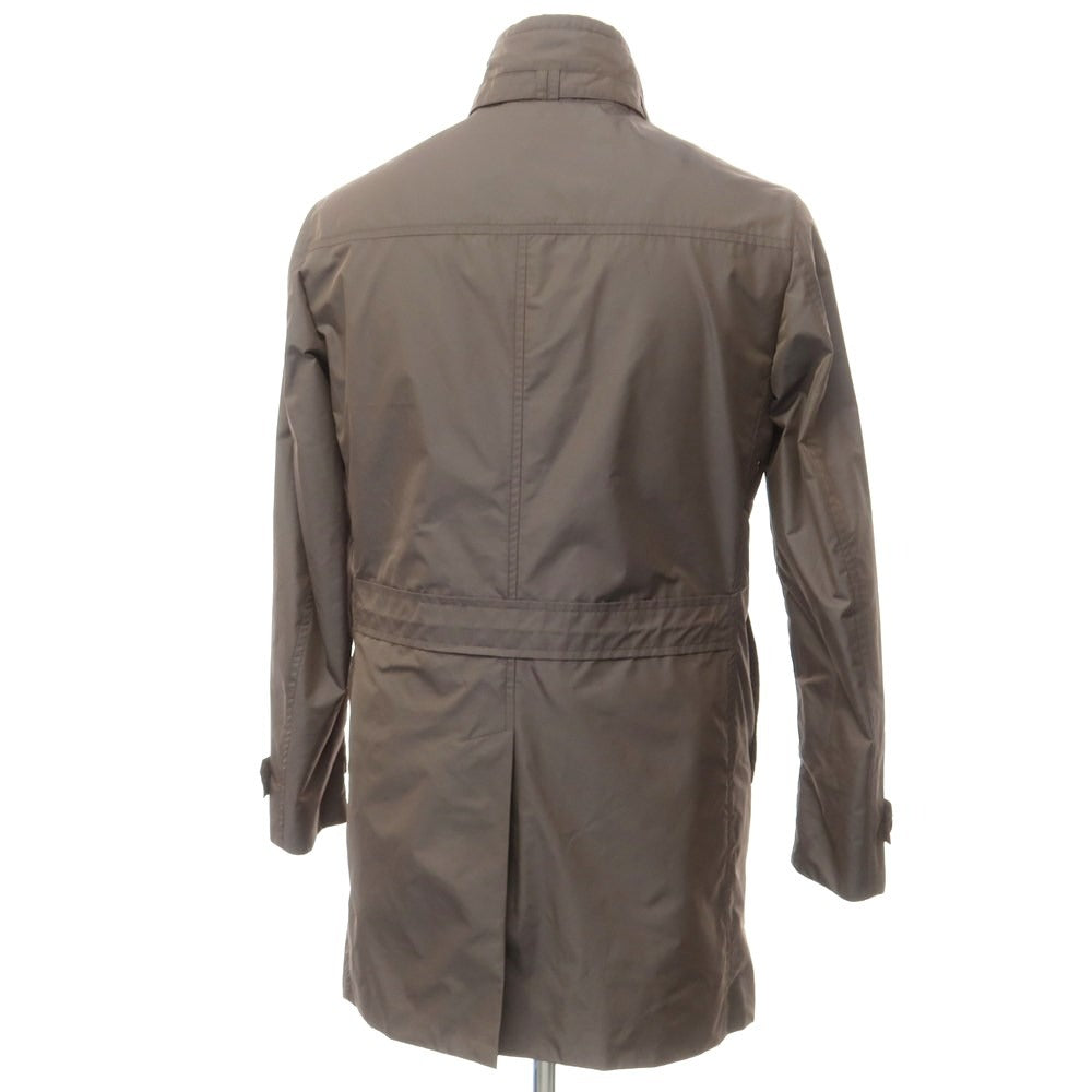 [Used] MOORER MORANDI polyester stand-up collar double-breasted coat, brown grey [46] [Condition: B] [Men&