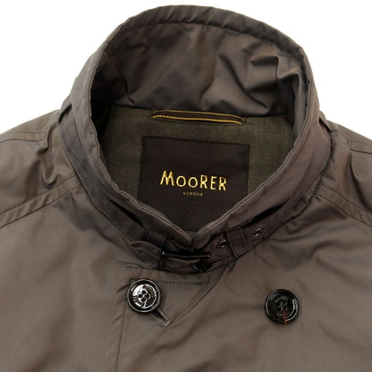 [Used] MOORER MORANDI polyester stand-up collar double-breasted coat, brown grey [46] [Condition: B] [Men&