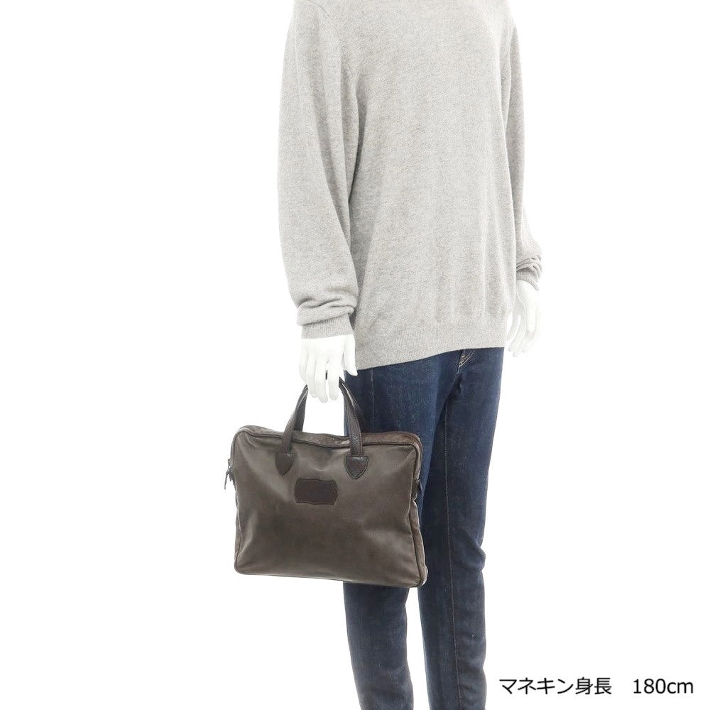 CELLERINI チェレリーニ ダークブラウン レザー ビジネスバッグ