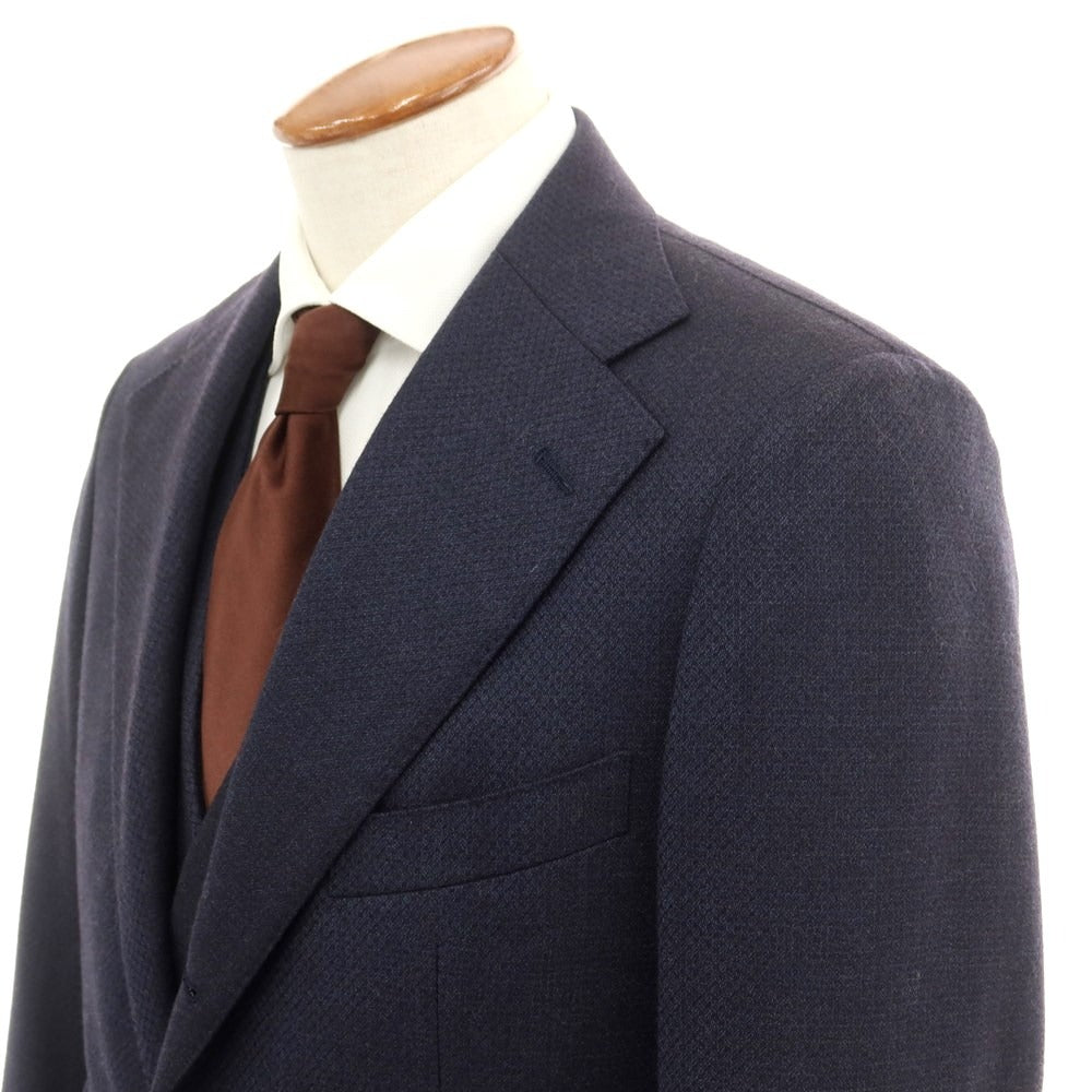 [Used] ONLY PREMIO Three-piece wool set-up 3-button suit Navy [38] [Condition rank B] ​​[Men&