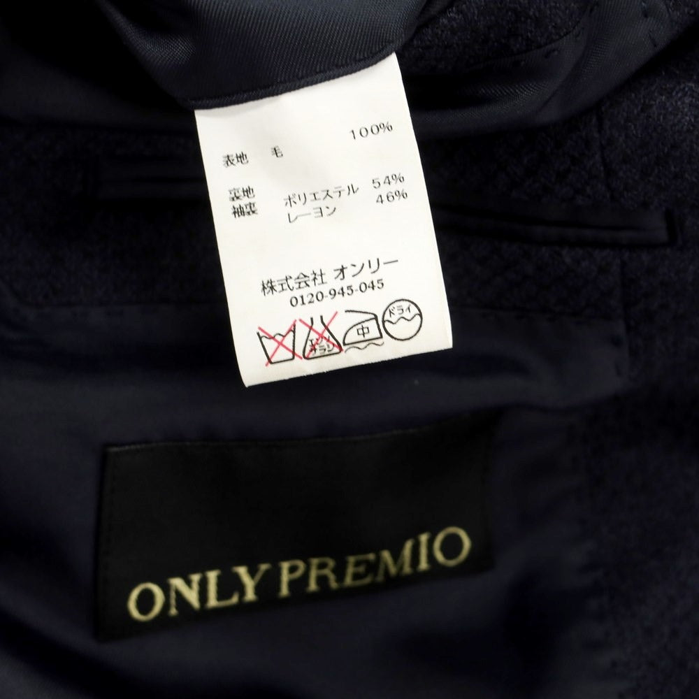 [Used] ONLY PREMIO Three-piece wool set-up 3-button suit Navy [38] [Condition rank B] ​​[Men&