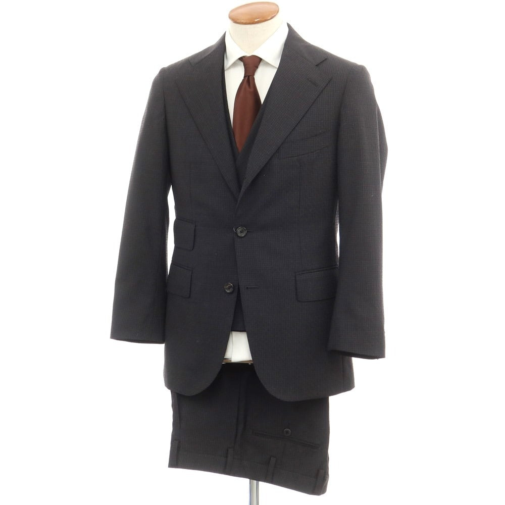 [Used] ONLY PREMIO Three-piece wool set-up 3-button suit Black [38] [Condition Rank B] ​​[Men&