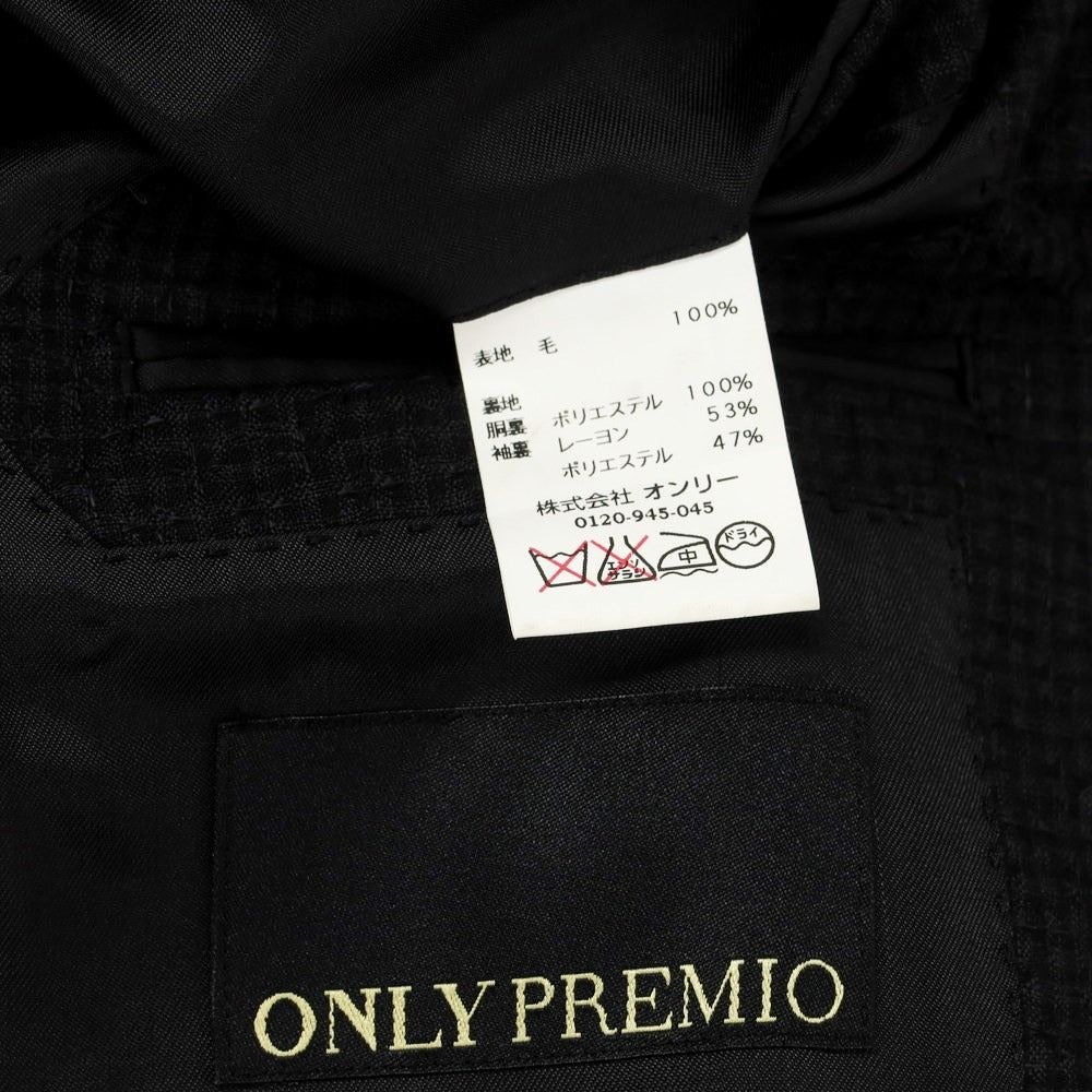 [Used] ONLY PREMIO Three-piece wool set-up 3-button suit Black [38] [Condition Rank B] ​​[Men&