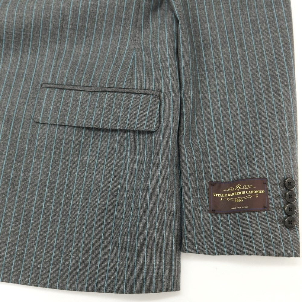 [Used] [Unused] ONLY Wool Stripe Set-up 3-Button Suit Gray x Light Blue [39] [Condition Rank S] [Men&