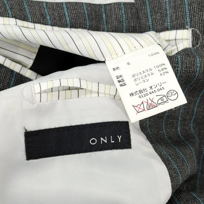 [Used] [Unused] ONLY Wool Stripe Set-up 3-Button Suit Gray x Light Blue [39] [Condition Rank S] [Men&