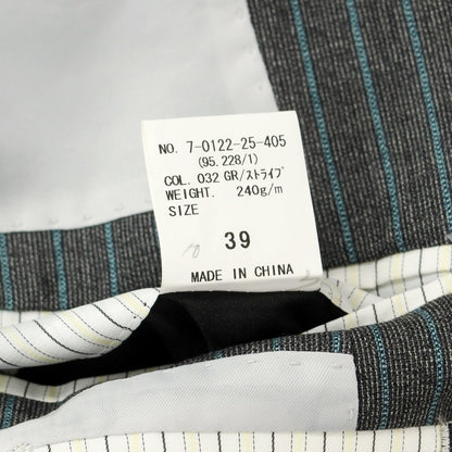 [Used] [Unused] ONLY Wool Stripe Set-up 3-Button Suit Gray x Light Blue [39] [Condition Rank S] [Men&