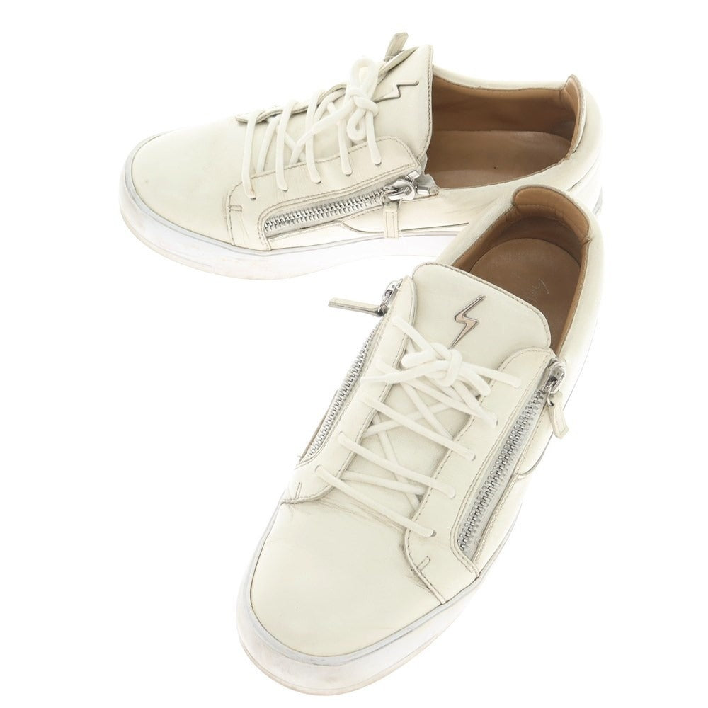 [Used] Giuseppe Zanotti GIUSEPPE ZANOTTI Leather Zip Sneakers White [43] [Condition Rank C] [Men&