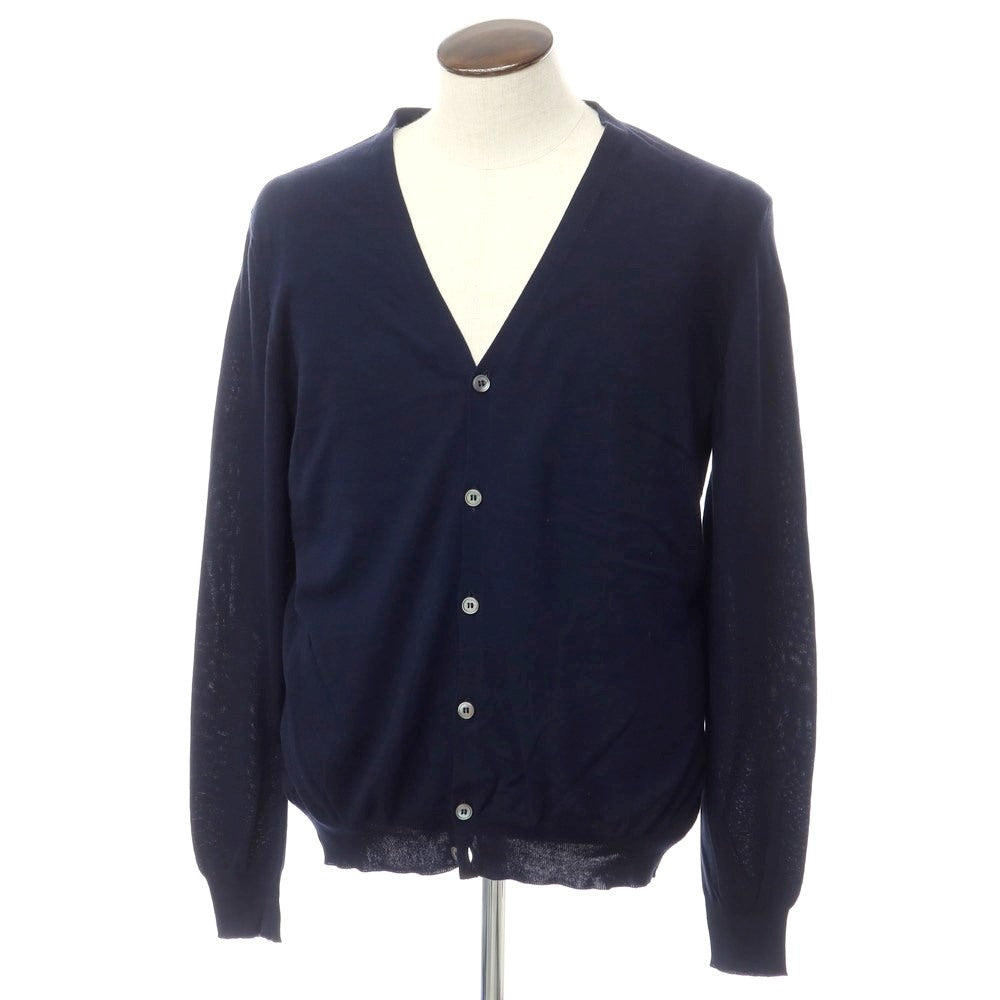 [Used] GRAN SASSO Cotton Cardigan Navy [54] [Condition Rank B] ​​[Men&