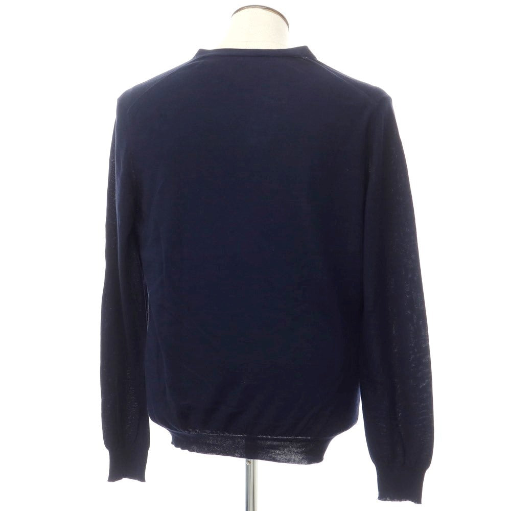 [Used] GRAN SASSO Cotton Cardigan Navy [54] [Condition Rank B] ​​[Men&