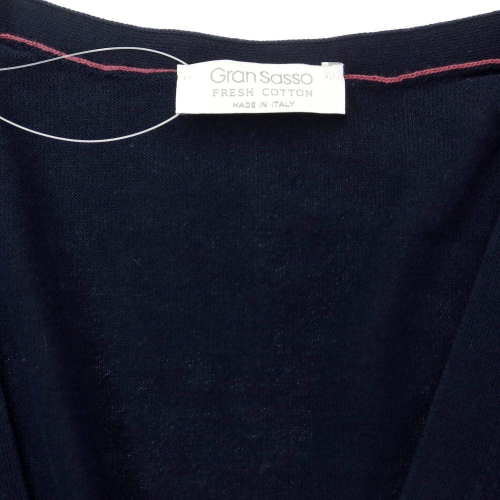 [Used] GRAN SASSO Cotton Cardigan Navy [54] [Condition Rank B] ​​[Men&