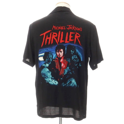 [Used] HYSTERIC GLAMOUR Michael Jackson THRILLER open collar short sleeve shirt black [S] [Condition rank C] [Men&